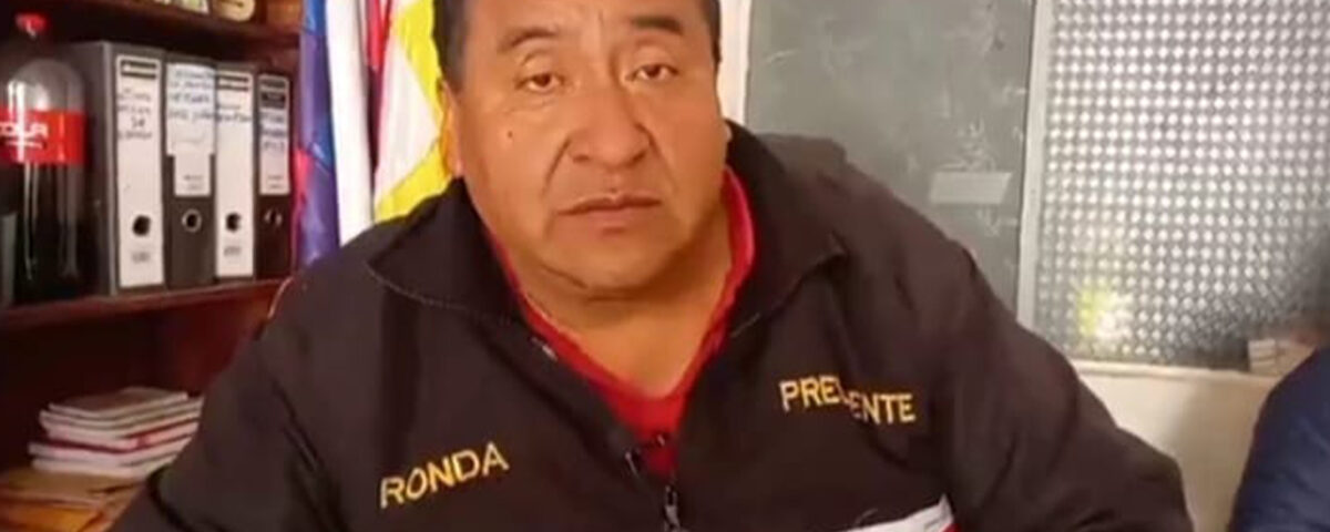Dirigente rondero Fernando Chuquilín
